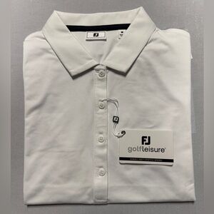 FootJoy - Women’s Medium - White Short Sleeve Golf Polo - NEW